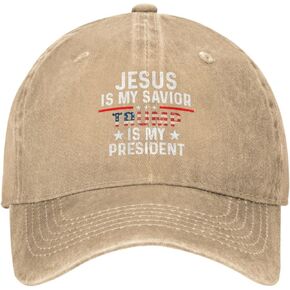 Jesus is My Savior is My President Hat for Men Baseball Hat Fashionable Caps
