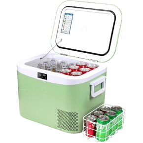 Dual Zone Car Fridge Portable 12 Volt Refrigerator 25 Quart 12V Freezer Compressor Cooler 12V/24V DC 110～240 Volt AC for Truck Van RV Camper SUV and Home Use -18℃~+15℃ (Single Control Function)