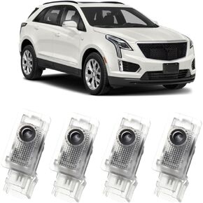 عرض شعار Lights Lights متوافق مع SRX CT6 CT5 XTS ATS-L XT4 XT5 XT6 ، لا توجد مصابيح ترحيب للسيارة Fade HD ، ضوء بركة مزدوج للترحيب الملحقات للسيارة الخفيفة (4PACK)