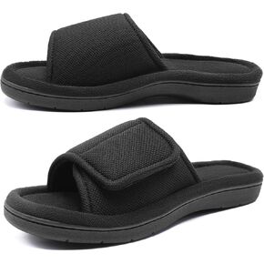Men's Adjustable Wrap Memory Foam Slide Slipper