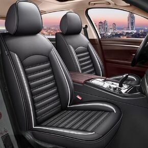 أغطية مقعد السيارة تناسب Acura TSX 2009-2014 مجموعة كاملة من غطاء المقعد وسادة المقعد المضاد للماء (أسود) -2 صفوف 5 مقاعد