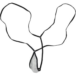 Afom Men Men Sexy Slingshot Pouch T-Back Bride Thong (White)