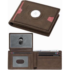 Apple Air Tag Wallet Men: Wallet with Airtag Holder - Airtag Wallet for Men Slim Minimalist 2 id Window Window Weallet