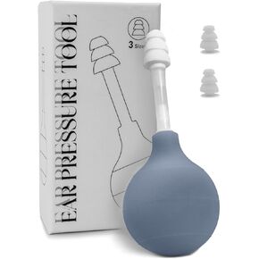 Natural Ear Pressure Relief Device, Migraine Relief Products Through Inner Ear Pressure, Airplane Ear Ache Pain Relief Suction Device for Flying (Gray)