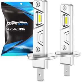 Marsauto H3 Light Light Light ، 600 ٪ H3ll H3 H3 LED أضواء الضباب 10000LM 6500K تغلغل أبيض قوي ، 1: 1 MINI Szie Plug & Play لمبة الضباب للسيارة ، شاحنة ، سيارات الدفع الرباعي ، عبوة 2 2