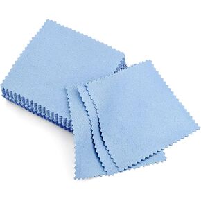 yuntop 50pcs Jewelry Cleaning Cloth, 3.15 x 3.15 Inch Polishing Cloths for Silver Gold Platinum Jewelry Ring Glasses Watch Coins
