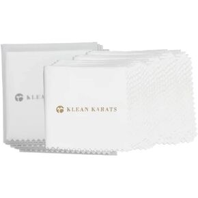 Klean Karats Treated Polishing Cleaning Cloth 8"x8" | Premium Tarnish Remover Pack of 10 Pieces | eeps Jewelry Clean and Shinny | Great for Silver, Gold and Platinum Metals