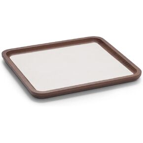 Wood Jewelry Dish Tray Jewelry Display Holder Showcase Organizer (with Creamy-White Pad), Serving Tray for Jewellery and Elegant Presentation of Your Finest Pieces