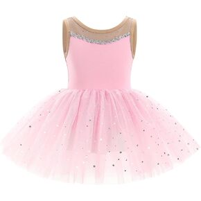 ODASDO Ballerina Costume for Girls Toddler Kids Ballet Dance Leotard Princess Glitter Tutu Dress Dancewear in Kuwait