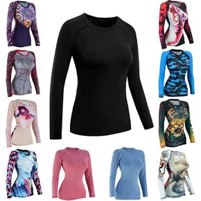 ROAR MMA Grappling Rash Guard BJJ Training No Gi UFC Fight Gear Long Sleeve Shirt (X-Large, Black)