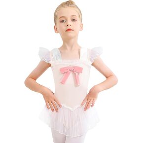 JiAmy Girls Ballet Dance Dress Tutu Skirt Leotard for Toddler Kids