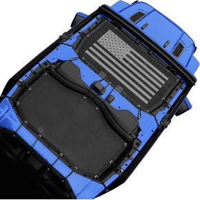 Top Sun Shade Roof متوافق مع Wrangler JL 4 Door 2024 Sunshade Sunrack Bikini Cover Cloks UV Wind Noise Mest