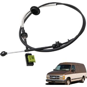 SecosAutoparts 5.4L Engine Transmission Gear Shift Cable Compatible with Ford E-150 E-250 E-350 Econoline Vans 1998-2004 Replace# YC2Z-7E395-AC YC2Z7E395AC