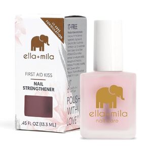 Ella+Mila "Aire Aid Kiss" قوة الأظافر وعلاج النمو - إصلاح الأظافر وعلاج النمو للأظافر الرقيقة والهشة والأضرار - هاردنر الأظافر مع فيتامين E (0.45 أوقية)