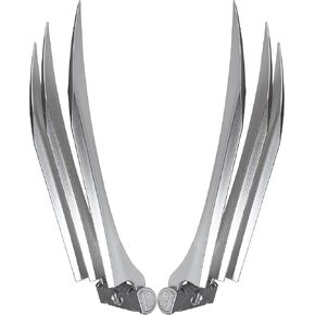 SYNGUCK Wolverine Claws Wolf Claw Costume Plastic Cosplay Props Halloween Cos for Adults Teenagers, Set of 2, Silver