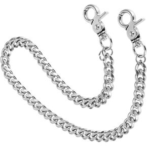 Punk Wallet Chain Heavy Duty Pocket Keychain Hip Hop Jeans Chain Trouser Chain Biker Chain aist Chain Round Clasp Goth Keyring for Pants Keys Wallet Jeans Belt Loop Purse and Handbag Men Women