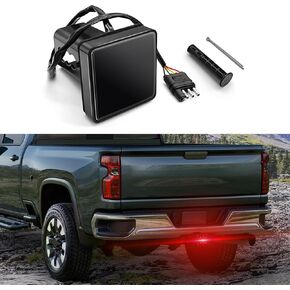 مصباح قيادة فرامل LED ، وأضواء عقبة السحب ، 2''s-size 15-shived brake light trailer cover ، و excalities excessories exclued trailer light light tail light for twing truck suv rv (black)