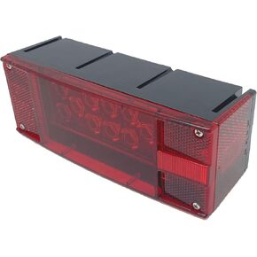12V LED Rectangle Submersible Trailer Tail Light Replacement Right Curb Side Waterproof Boat Marine DOT 18 LEDs HTLLS-009R