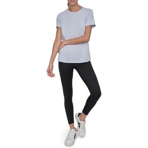 DKNY womens Rhinestone Stripe Logo Short Sleeve T-shirt
