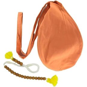 Bhagwa Gomukhi Japa Cotton Bag مع Sakshi Mala