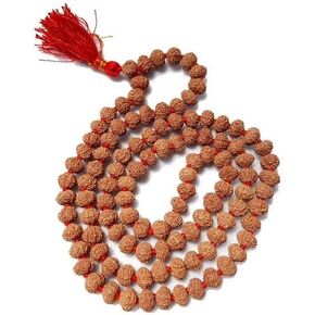 Arihant Gems & Jewels 5 Mukhi Rudraksha Jaap Mala for Pooja (Astrology) (108+1 Beads) 100% Original & Certified