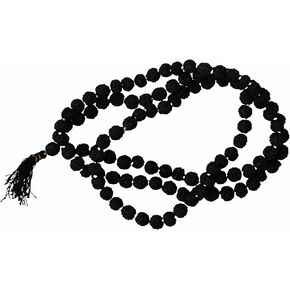 الأصلي نيبالي رودراكشا مالا أسود 6 مم لارتدائها و japa mala rosary garland | مقالات بوجا الطبيعية الأصلية 5 موخى أصيلة رودراكشا مالا قلادة قلادة حبات