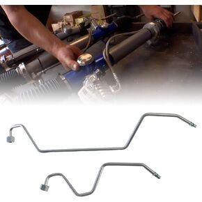 Rack Pinion Transfer Lines Hard Lines on Rack Fit for Chevrolet Avalanche/Escalade ESV GMC 2008-2014, Rack Pinion Transfer Hard Lines Replaces# 15254058 15254059