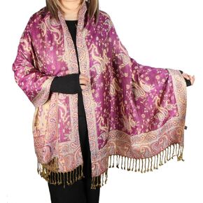 Women Paisley Pashmina Shawl Wrap Colorful Pattern Rave Winter Oversized Scarf