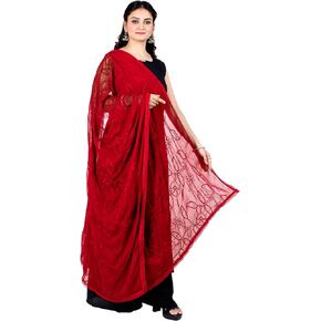 Chandrakala Chiffon Dupatta for Women,Shawl Scarf Wrap Chunni,(D285-P)