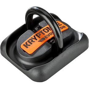 Kryptonite Evolution Ground Anchor, High Security Anti Theft Floor or Wall Anchor for Motorcycle Bike E-Bikes, Heavy-Duty Hardened Steel Swing Shackle,Black