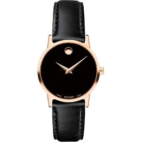 Movado Museum Classic Women's Watch - Swiss Quartz Movement, Calfskin Strap - 3 ATM Water Resistance - Luxury Fashion Timepiece for Her - 28mm