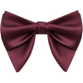 Oversized Bow Ties for Men Pre-tied Adjustable Bowties Men, Solid Color Mens Bow Tie for Wedding Suit Tuxedo Shirt