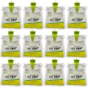 RESCUE! Outdoor Disposable Hanging Fly Trap - 12 Traps