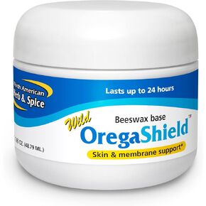 أمريكا الشمالية Herb & Spice Oregashield - 2 أوقية - دعم البشرة والأغشية - زيوت التوابل البرية في قاعدة شمع العسل - تصل إلى 24 ساعة - غير المعدلة وراثيا