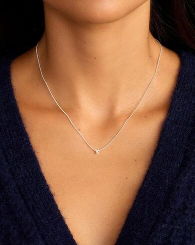 gorjana - Wilder Mini Alphabet Necklace - 18k Gold-Plated or Silver-Plated Brass - Personalized Initial Charm - Secure Closure, Adjustable Length - Timeless Elegance in Saudi Arabia