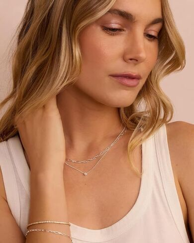 gorjana - Wilder Mini Alphabet Necklace - 18k Gold-Plated or Silver-Plated Brass - Personalized Initial Charm - Secure Closure, Adjustable Length - Timeless Elegance in Saudi Arabia