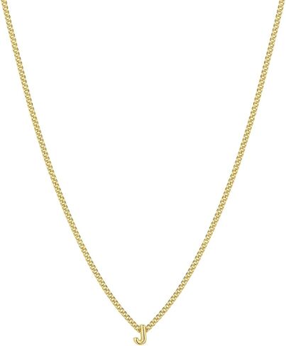 gorjana - Wilder Mini Alphabet Necklace - 18k Gold-Plated or Silver-Plated Brass - Personalized Initial Charm - Secure Closure, Adjustable Length - Timeless Elegance in Saudi Arabia
