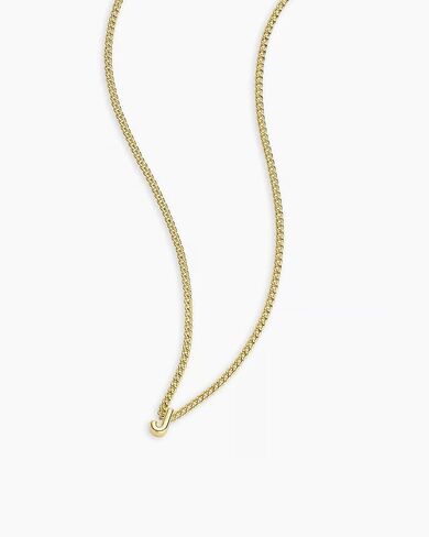 gorjana - Wilder Mini Alphabet Necklace - 18k Gold-Plated or Silver-Plated Brass - Personalized Initial Charm - Secure Closure, Adjustable Length - Timeless Elegance in Saudi Arabia