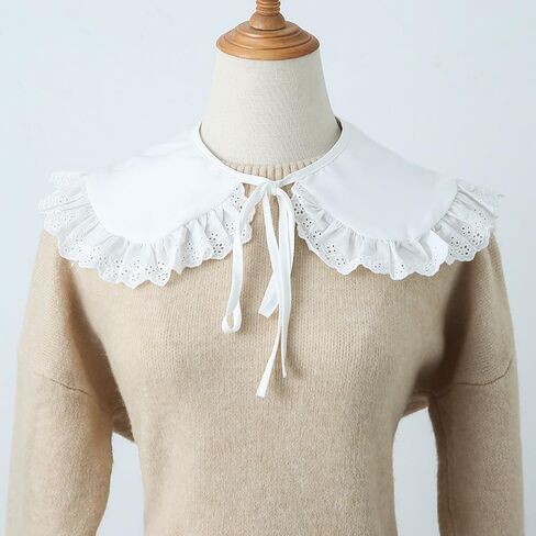 Detachable Fake Collar for Women Embroidery Mini Cape Collar Dickey Neck Ruff False Collar in Saudi Arabia
