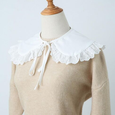 Detachable Fake Collar for Women Embroidery Mini Cape Collar Dickey Neck Ruff False Collar in Saudi Arabia
