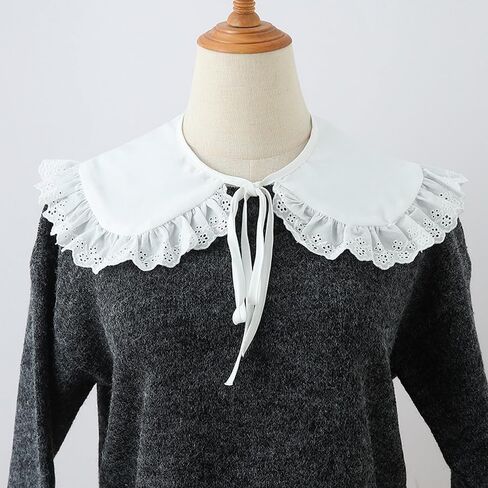 Detachable Fake Collar for Women Embroidery Mini Cape Collar Dickey Neck Ruff False Collar in Saudi Arabia