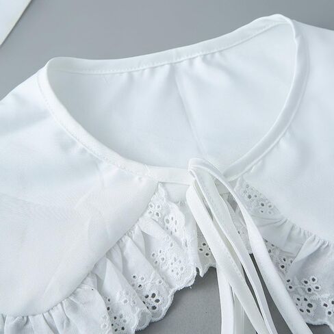 Detachable Fake Collar for Women Embroidery Mini Cape Collar Dickey Neck Ruff False Collar in Saudi Arabia