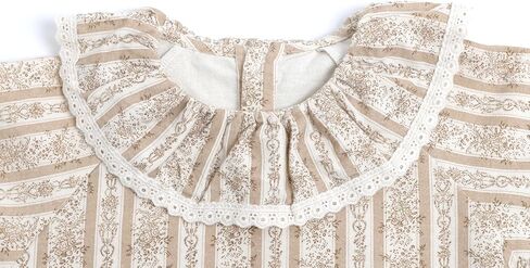 Mud Kingdom Girls Peter Pan Collar Shirts Lace Trim Long Sleeve Blouse Floral Casual in Saudi Arabia