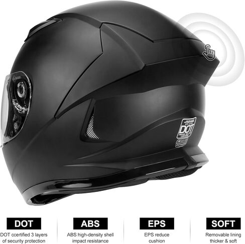 DOT Lightweight Full Face Motorcycle Street Bike Helmets with Extra Tinted Visor for Adults Men and Women, DOT Approved(Matte Black,M) in Saudi Arabia