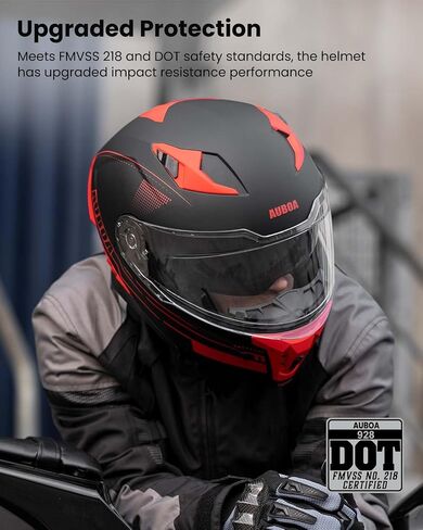 Modular Motorcycle Helmets for Adults Men Women Dual Visor Flip up Full Face Dot Helmet Casco Moto Model 928 (Matte Black, L) in Saudi Arabia