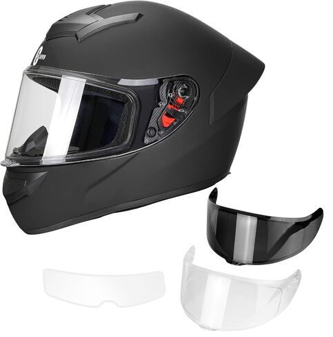 Full Face Motorcycle Helmet for Adults with DOT Approved, Lightweight Aerodynamic Street Bike Helmet for Men and Women, Three Layers Protection in Saudi Arabia