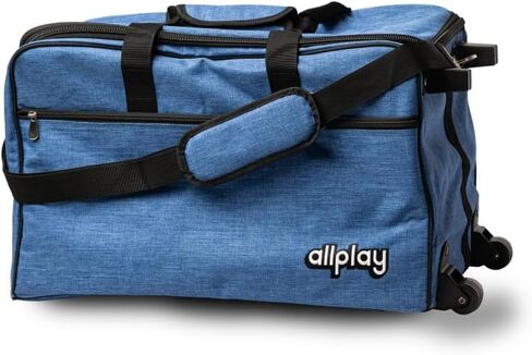 Allplay Rolling Board Game Bag - Fits 7 Standard Boxes - Suitcase/Backpack/Shoulder Strap/Carry Handle - Padded For Protection - Duffle Bag For Travel Or Game Night - Pocket For DND Accessories in Kuwait