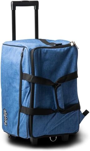 Allplay Rolling Board Game Bag - Fits 7 Standard Boxes - Suitcase/Backpack/Shoulder Strap/Carry Handle - Padded For Protection - Duffle Bag For Travel Or Game Night - Pocket For DND Accessories in Kuwait
