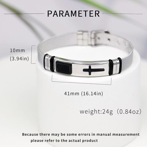 2025 سوار رجالي نهائي ، أساور أسود للرجال ، أنيقة شبكية شبكية شبكية من الفولاذ المقاوم للصدأ الأنيق in Kuwait