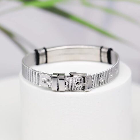 2025 سوار رجالي نهائي ، أساور أسود للرجال ، أنيقة شبكية شبكية شبكية من الفولاذ المقاوم للصدأ الأنيق in Kuwait